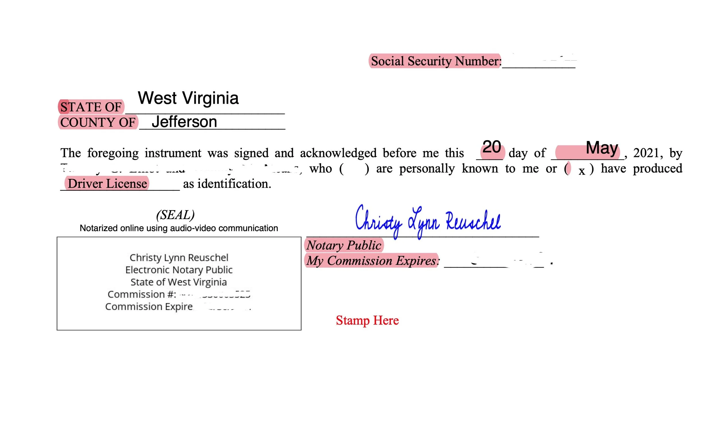 Digital seal and secure notarization documentation