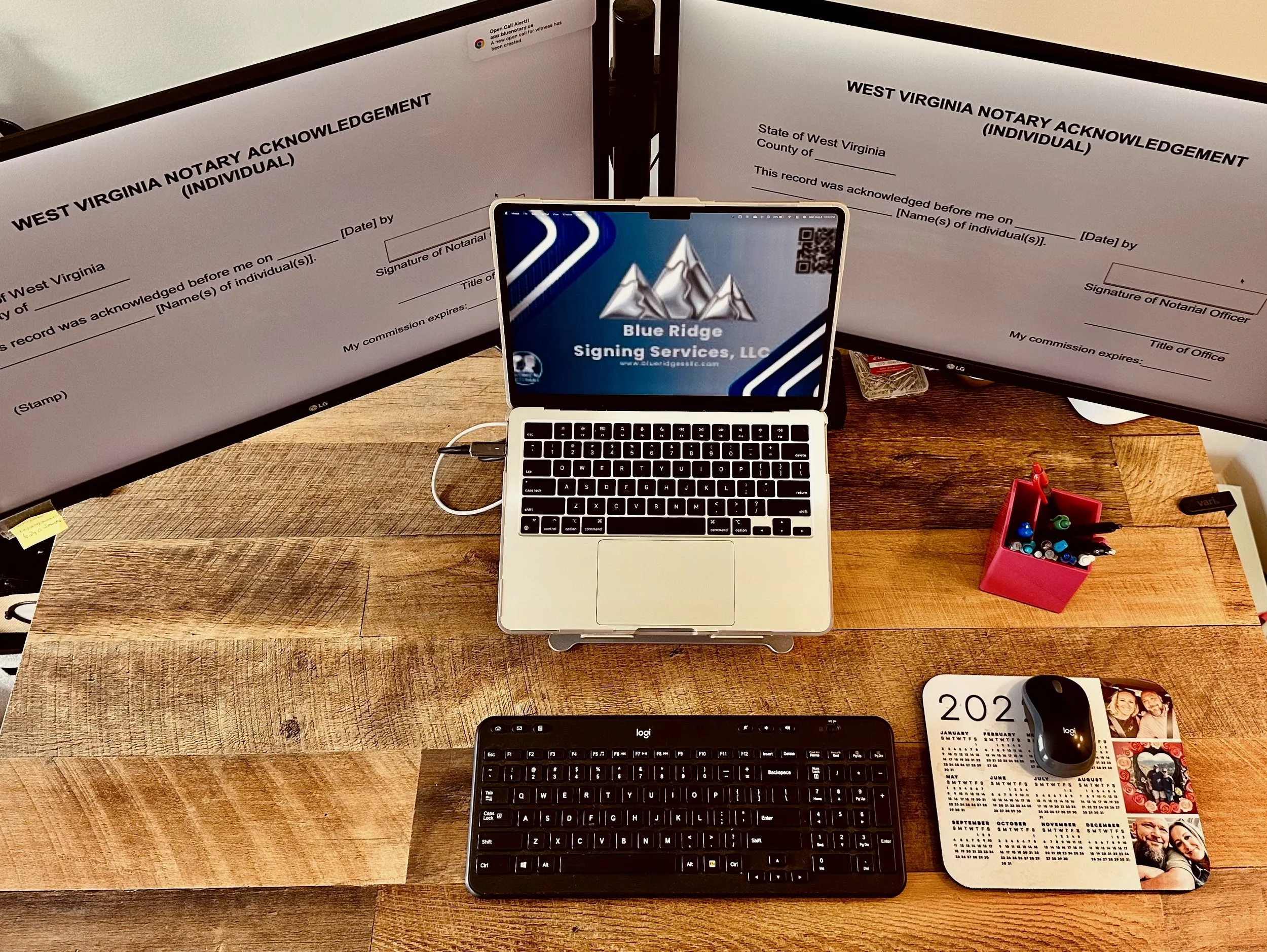Remote online notarization session setup