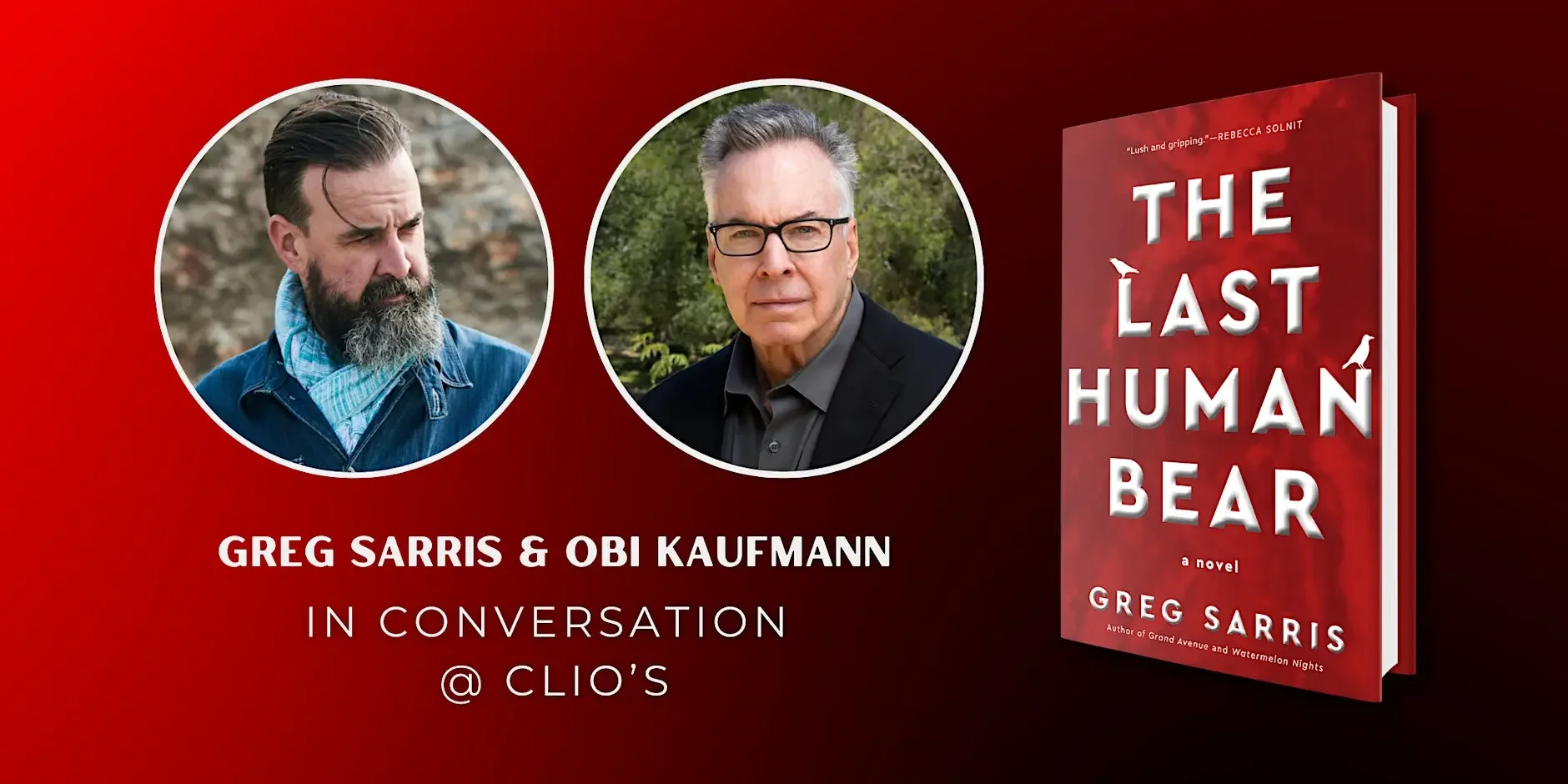 Greg Sarris with Obi Kaufmann at Clio's