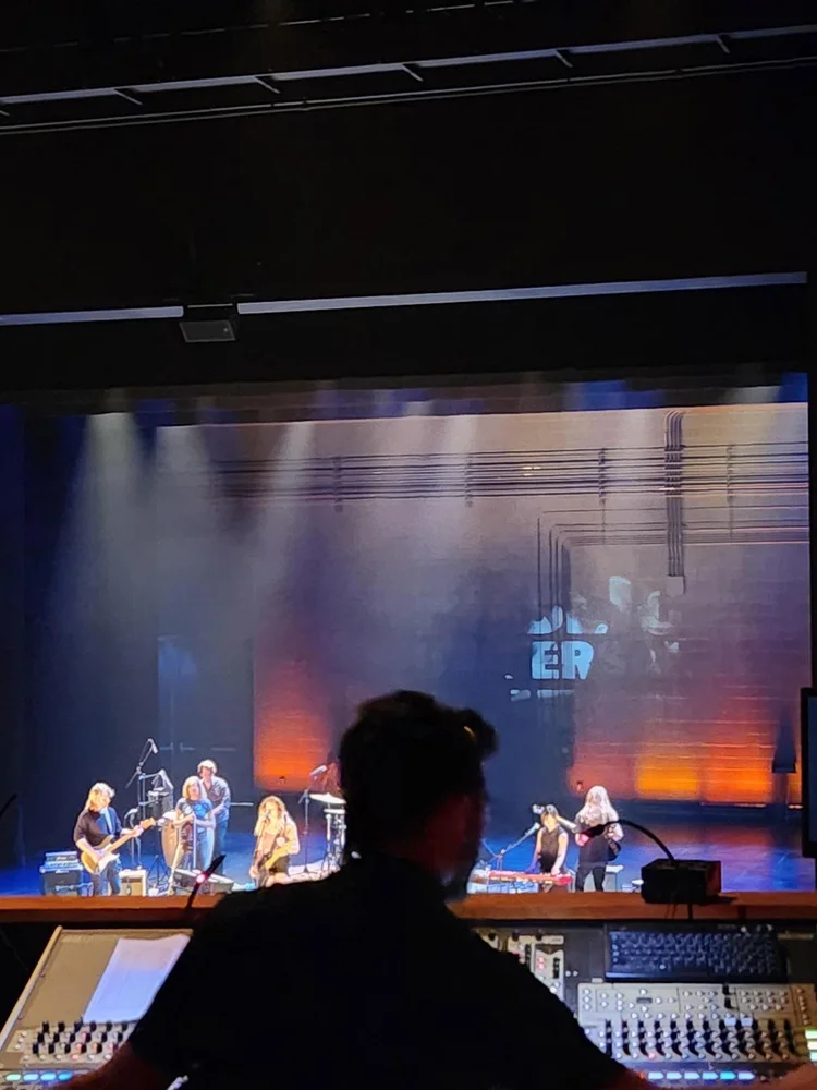 Levi Townsend, Indianapolis event sound engineer, running live sound