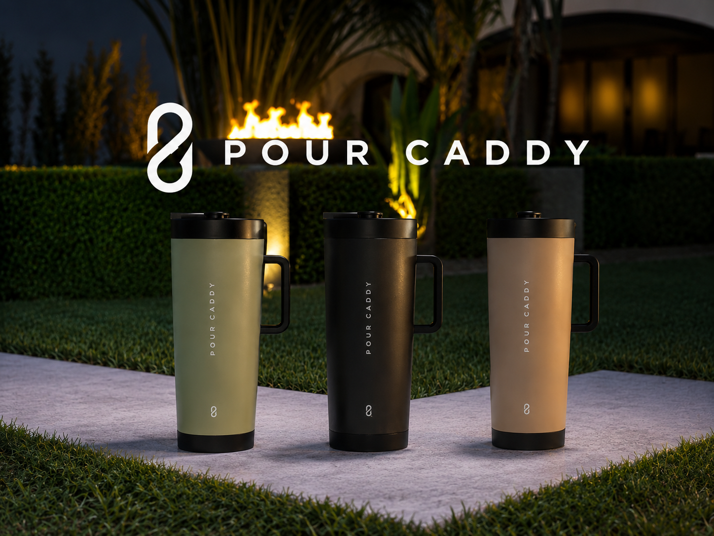 Pour Caddy — lifestyle drinkware visual