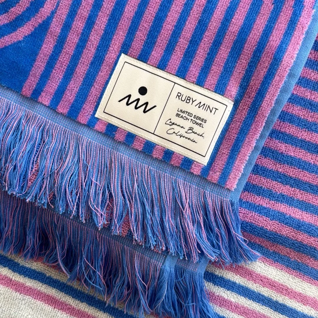 Ruby Mint — luxury beach towel lifestyle
