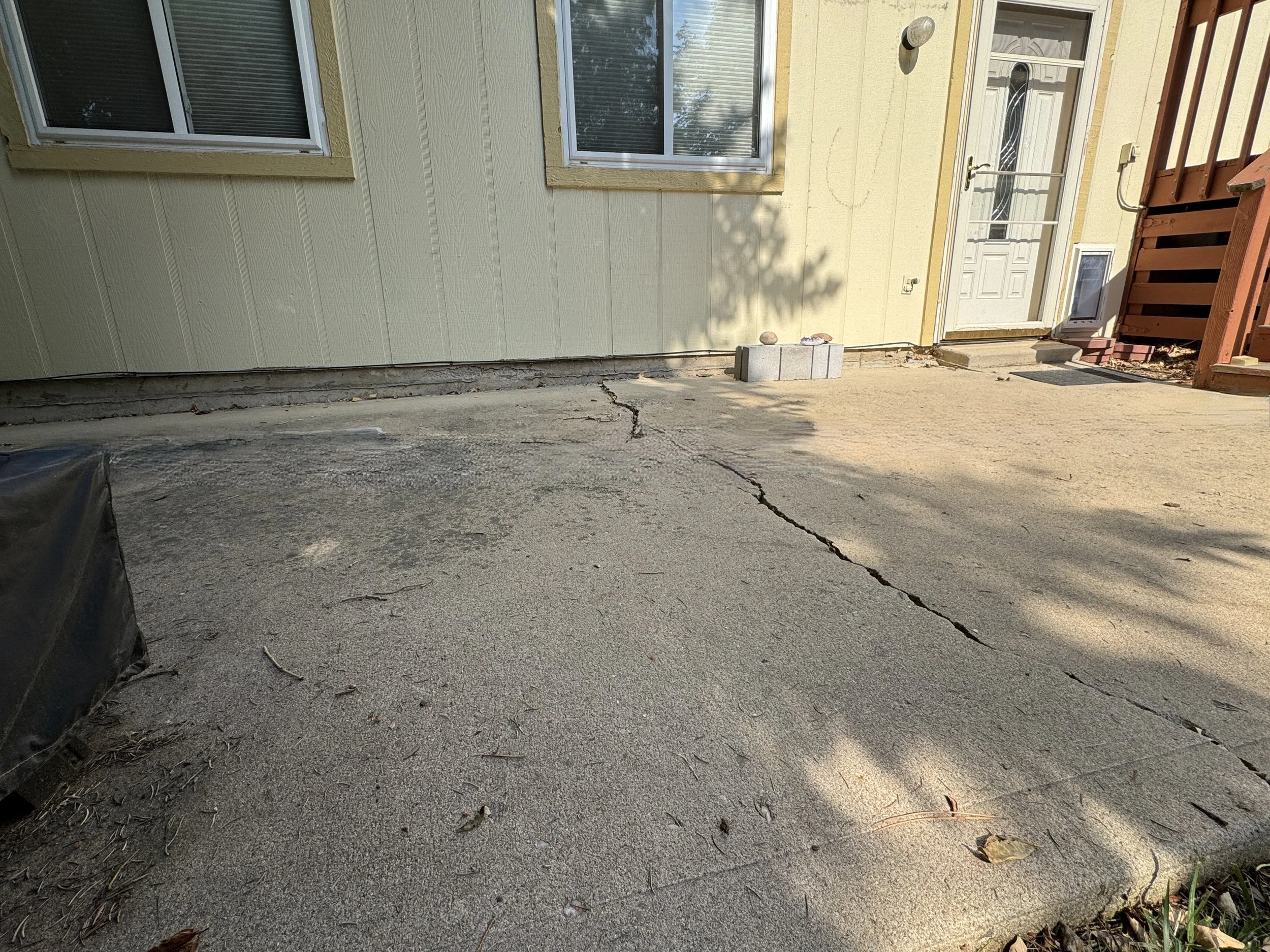 Patio sloping