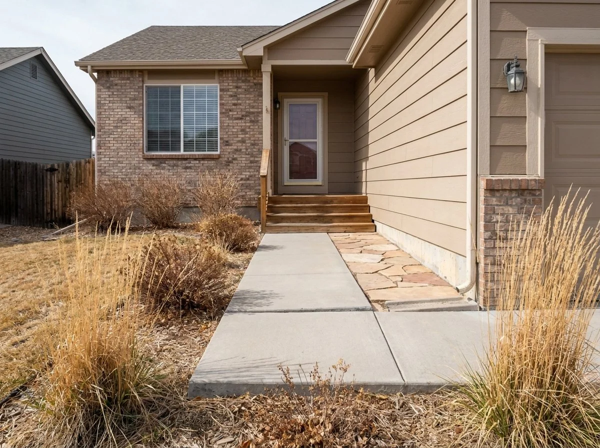 Sunken sections near entryways