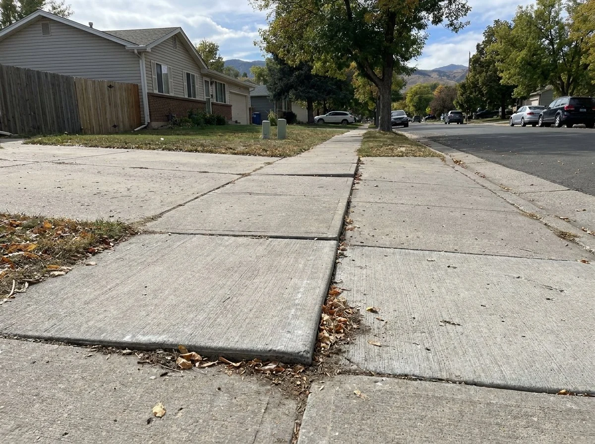 Shifted sidewalk panels
