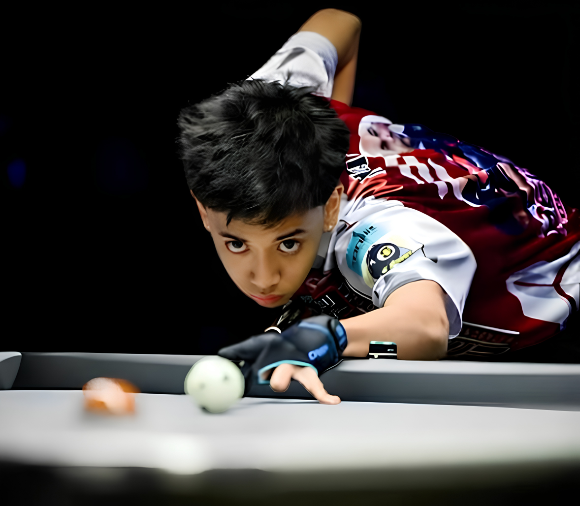 AJ Manas down on a shot