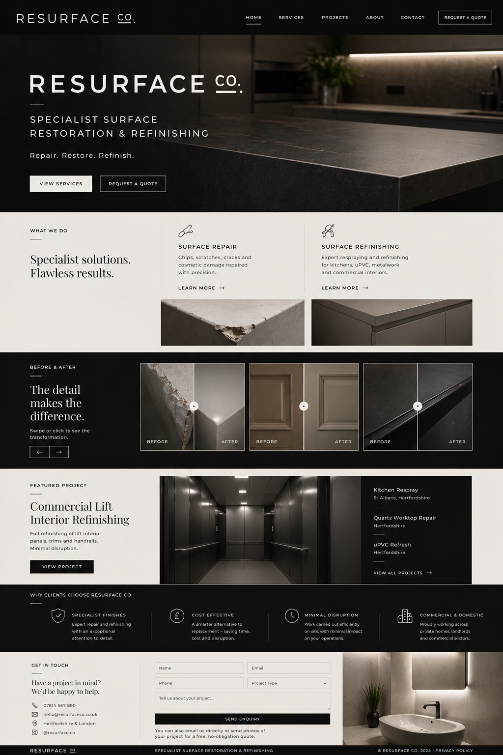 Resurface Co. client mockup