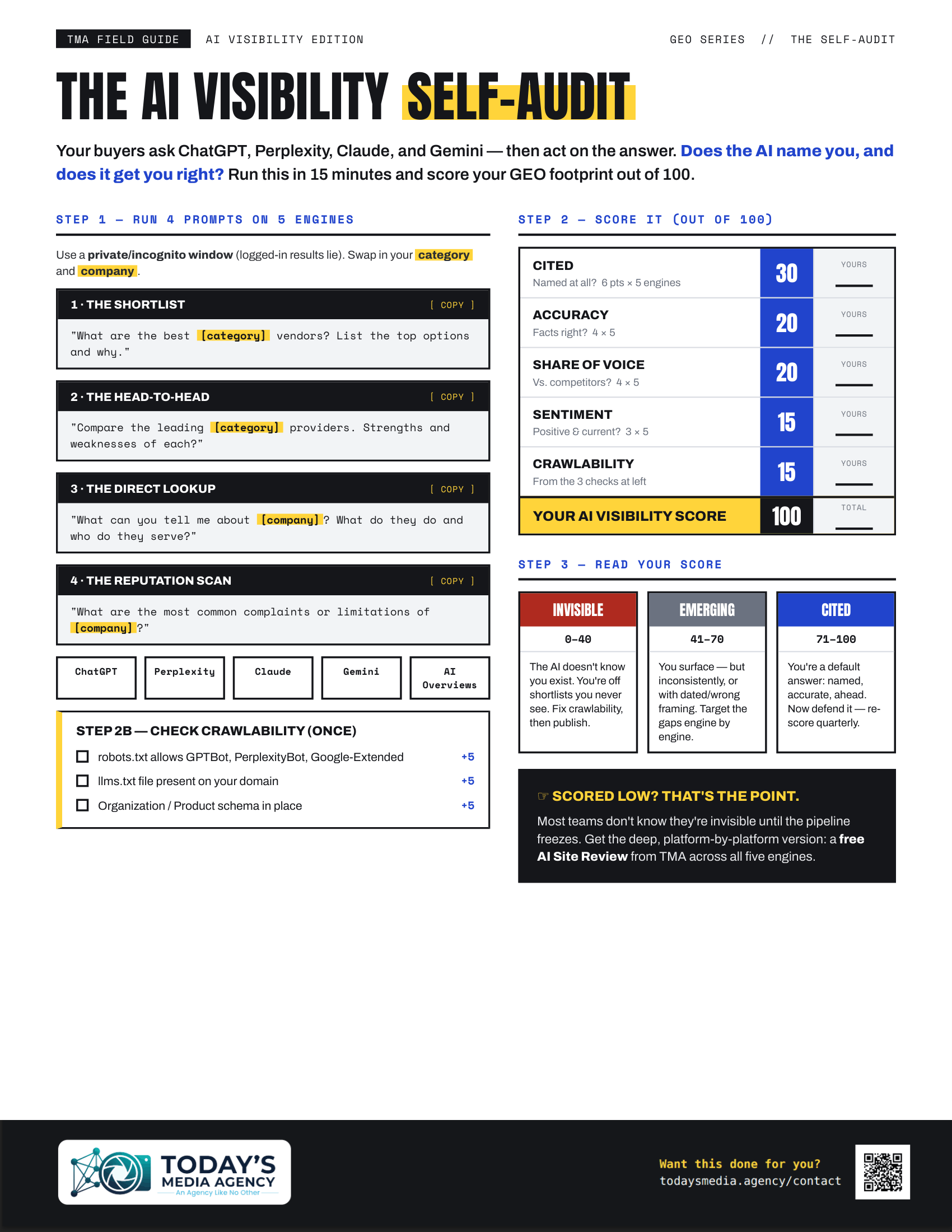 Preview of The AI Visibility Self-Audit