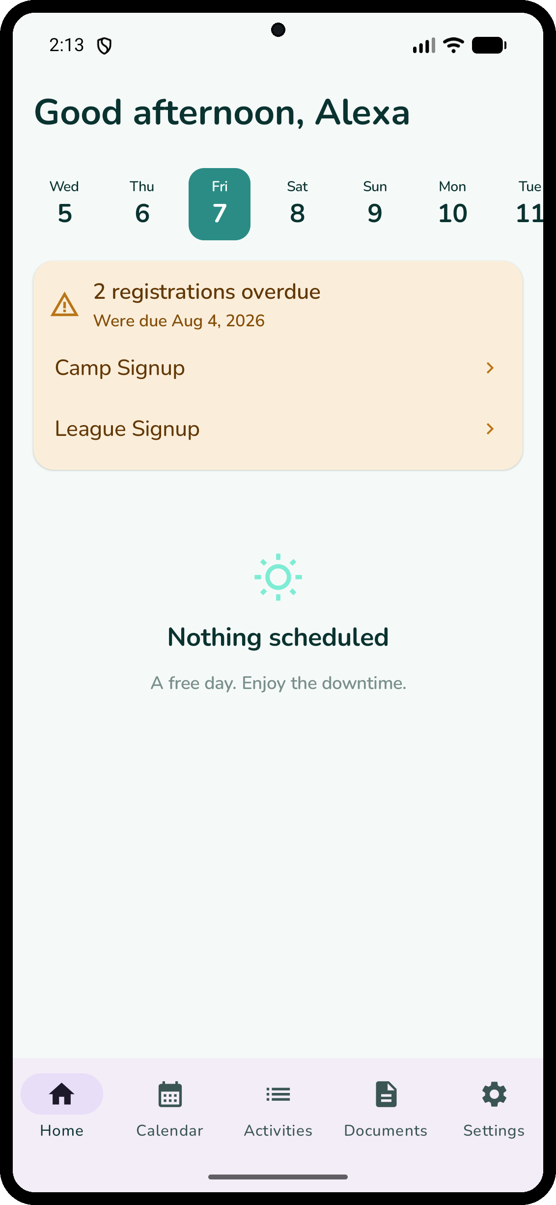 Cadence dashboard on Android