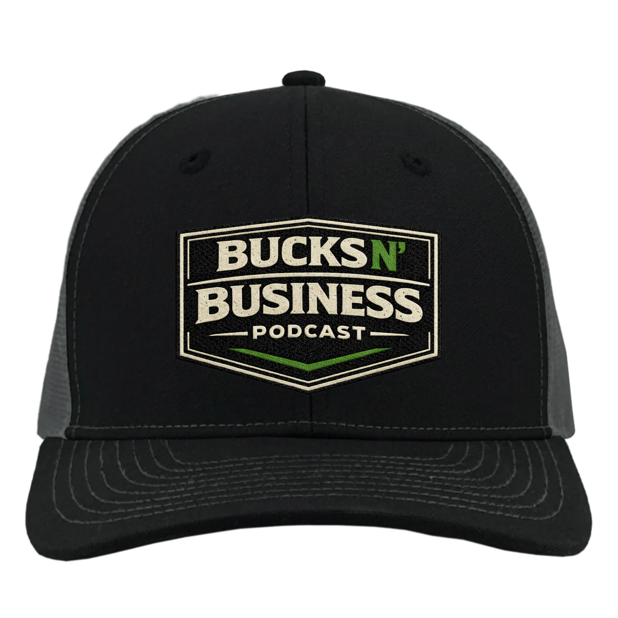 Black and Charcoal Trucker Hat