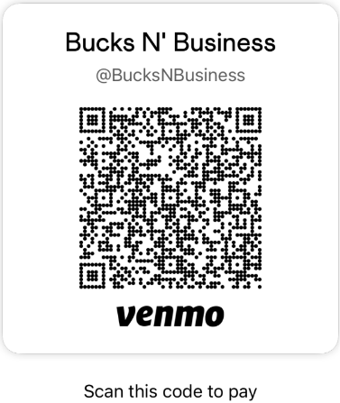 Bucks N' Business Venmo QR Code