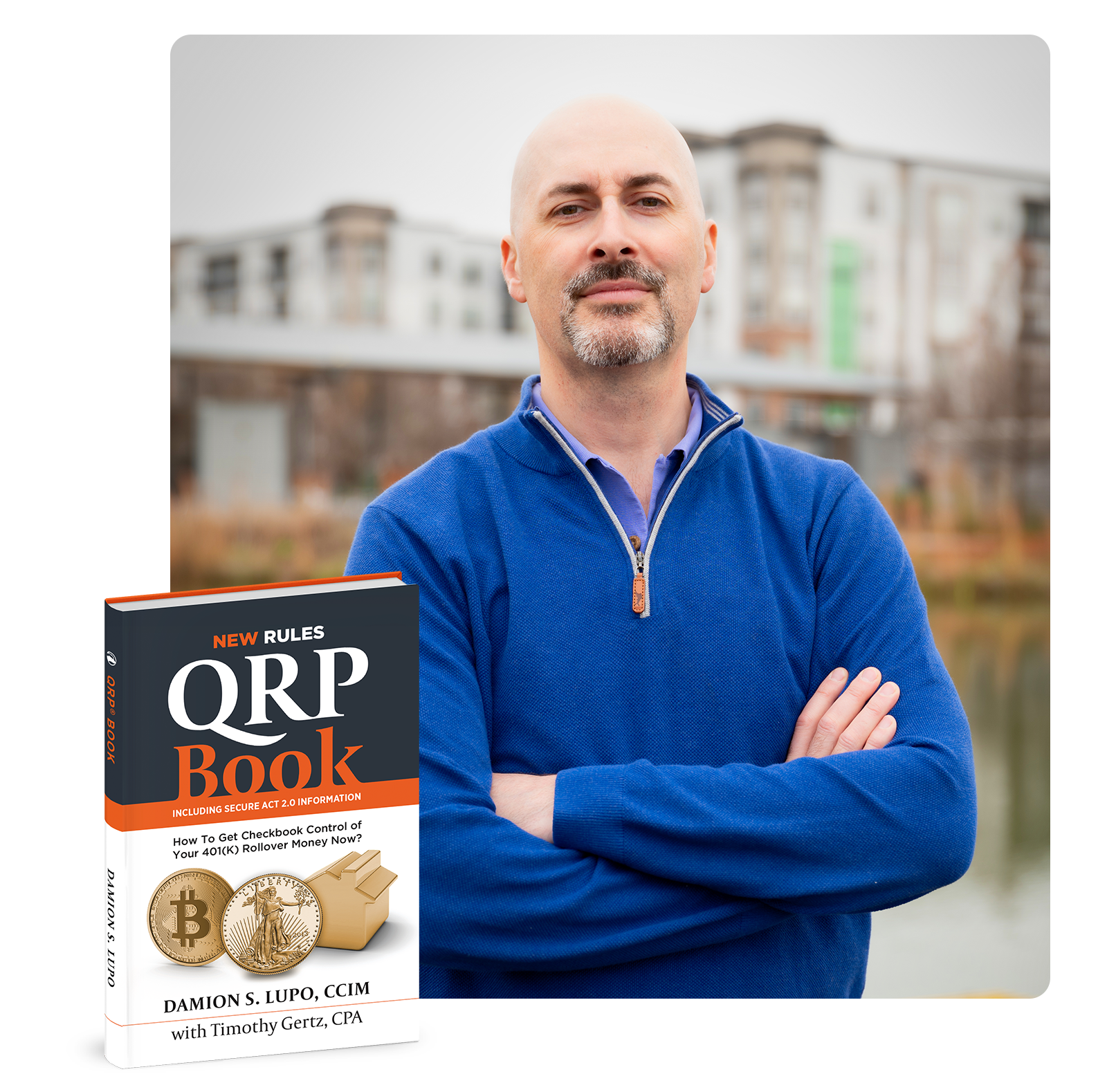 Damion Lupo holding the QRP Book