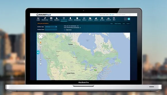 GroundTrack dashboard and fleet tracking interface