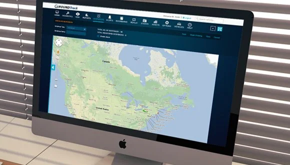 GroundTrack dispatch monitoring and driver safety screen