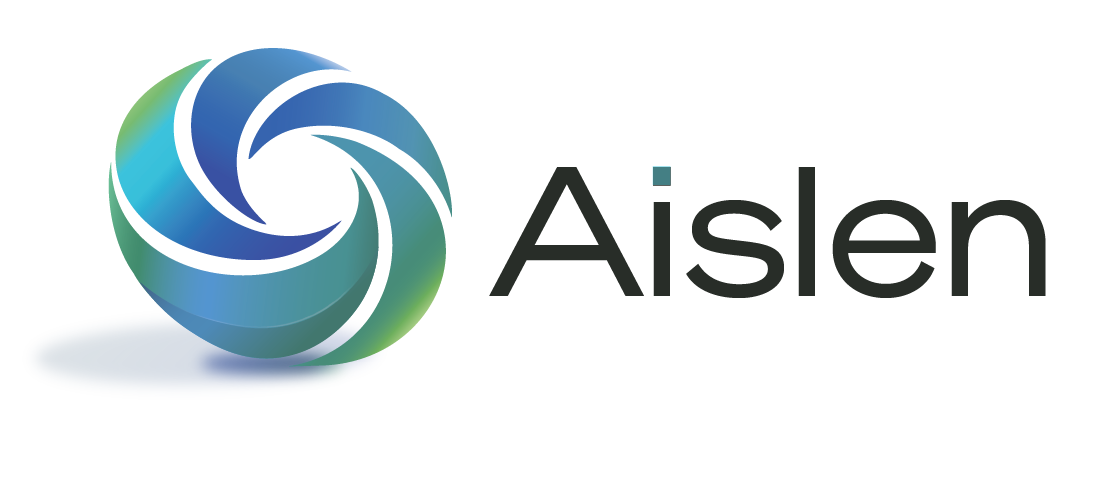 Aislen logo — aperture mark representing vision and focus