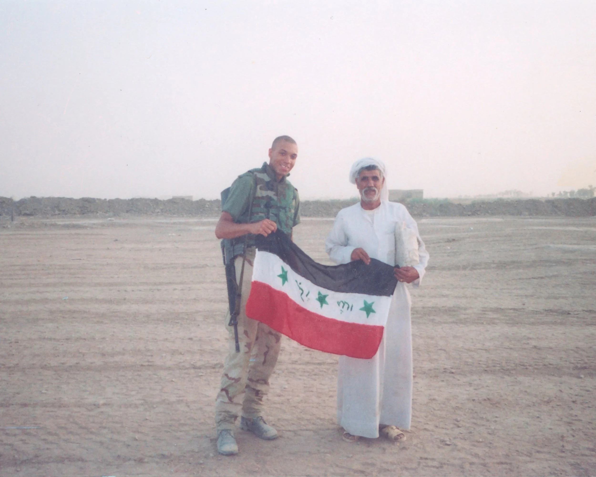 Walter V. Marshall during his service in the United States Marine Corps in Iraq