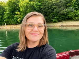 Rachel Stepek on the water