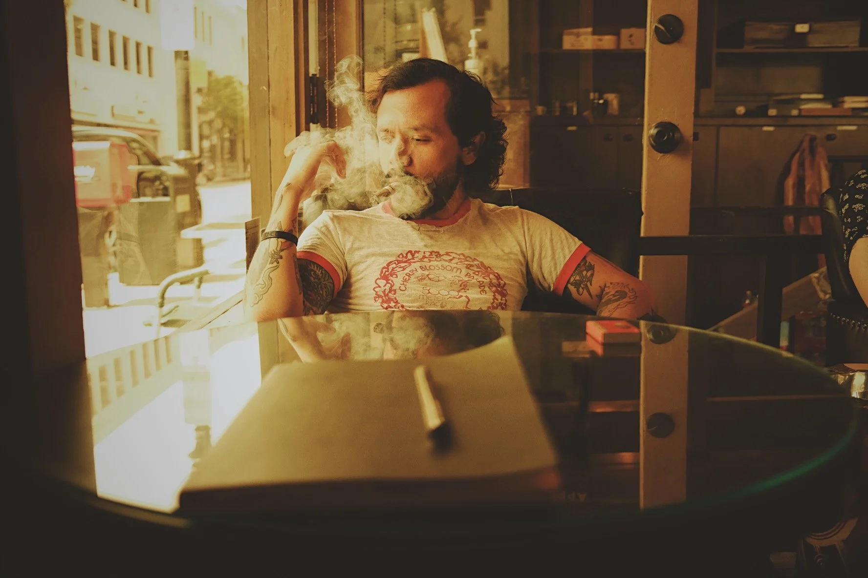 Michael de la Guerra in his Hollywood studio