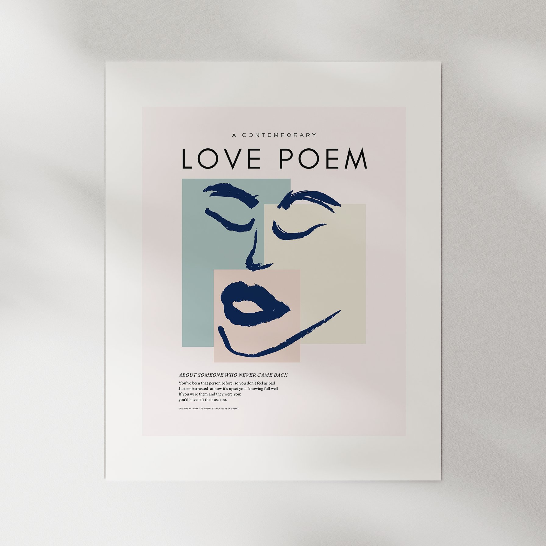 Contemporary Love Poem print