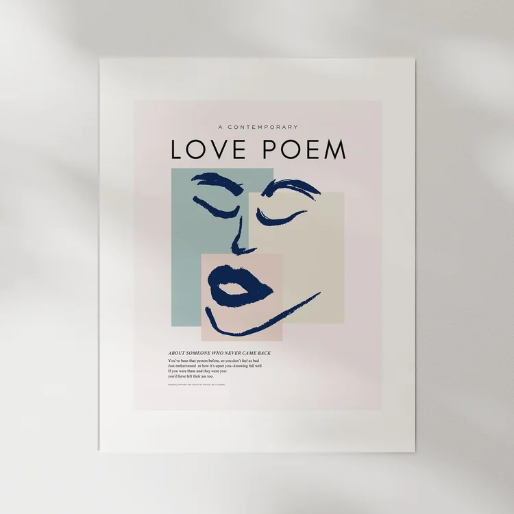 Contemporary Love Poem print