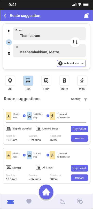 Bus routes
