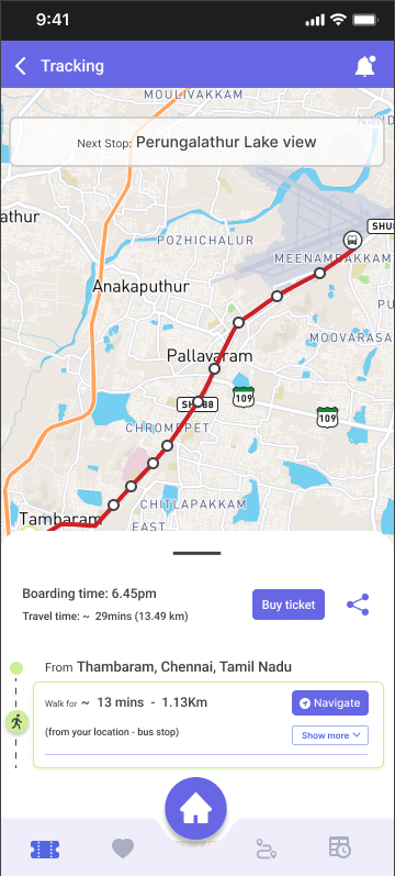 Live tracking map