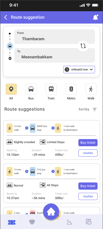 Route suggestions