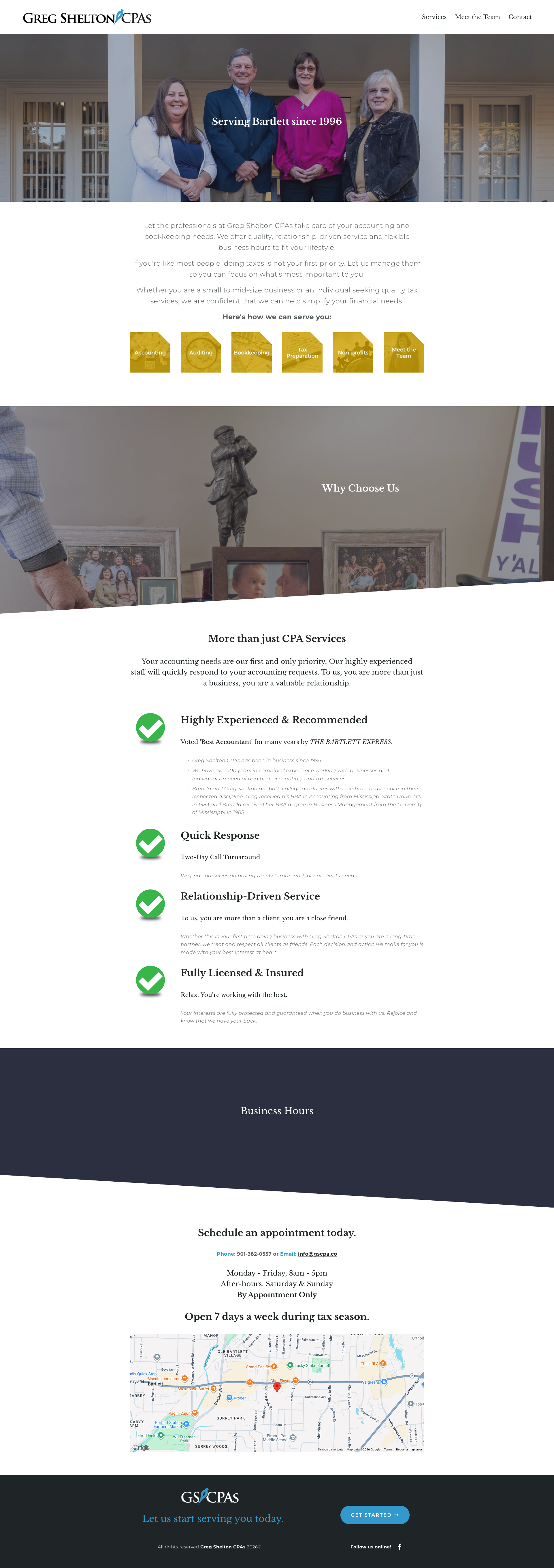Greg Shelton CPAs homepage
