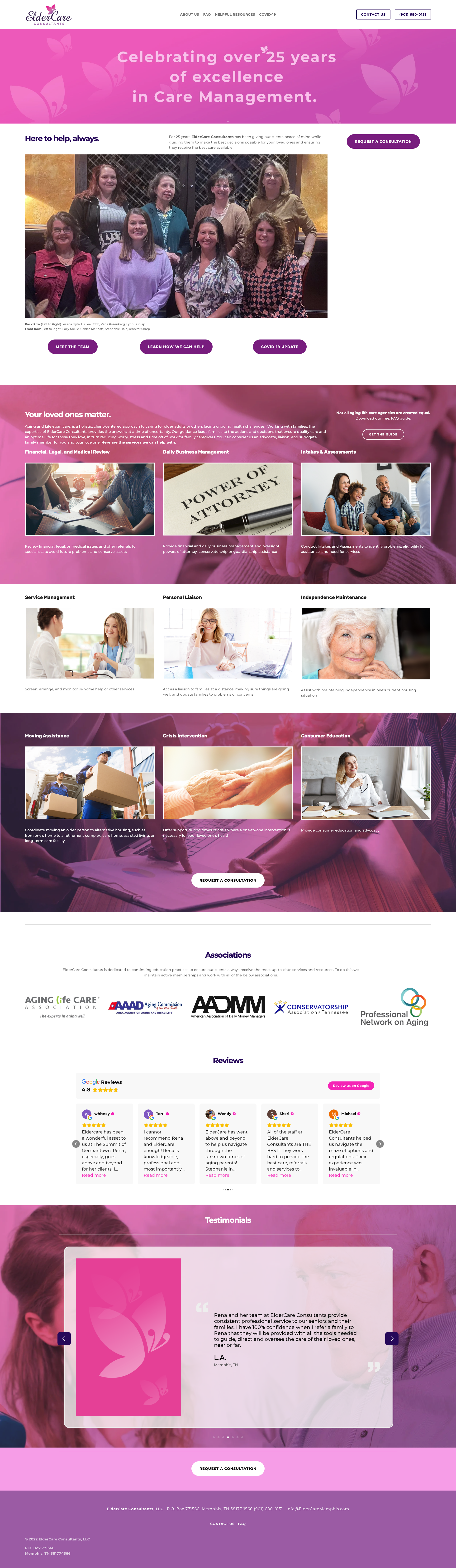 ElderCare Consultants website