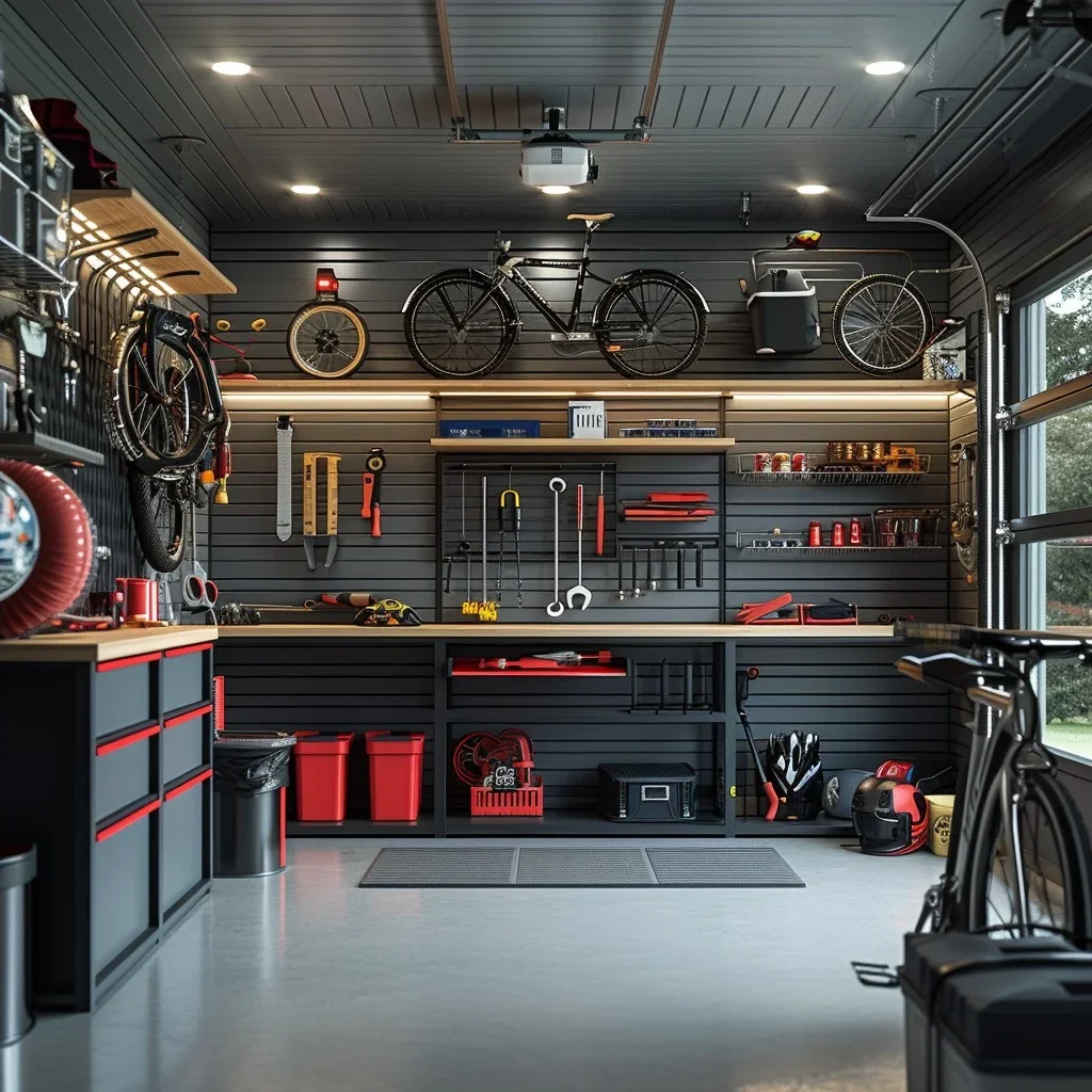 PVC slatwall custom cabinets garage Portland Oregon