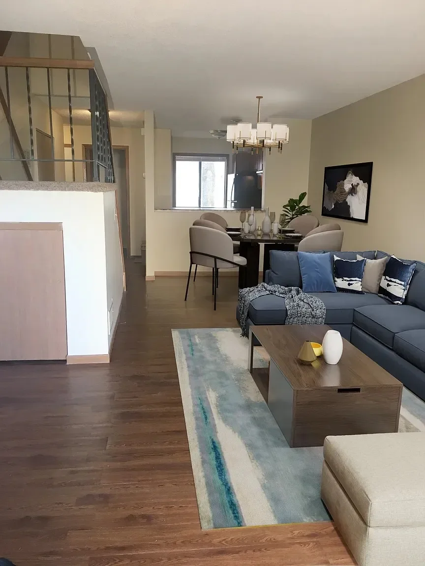 Interior living room at Southcross Village Townhomes