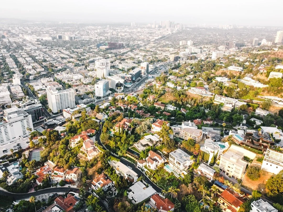 Aerial view of West Hollywood