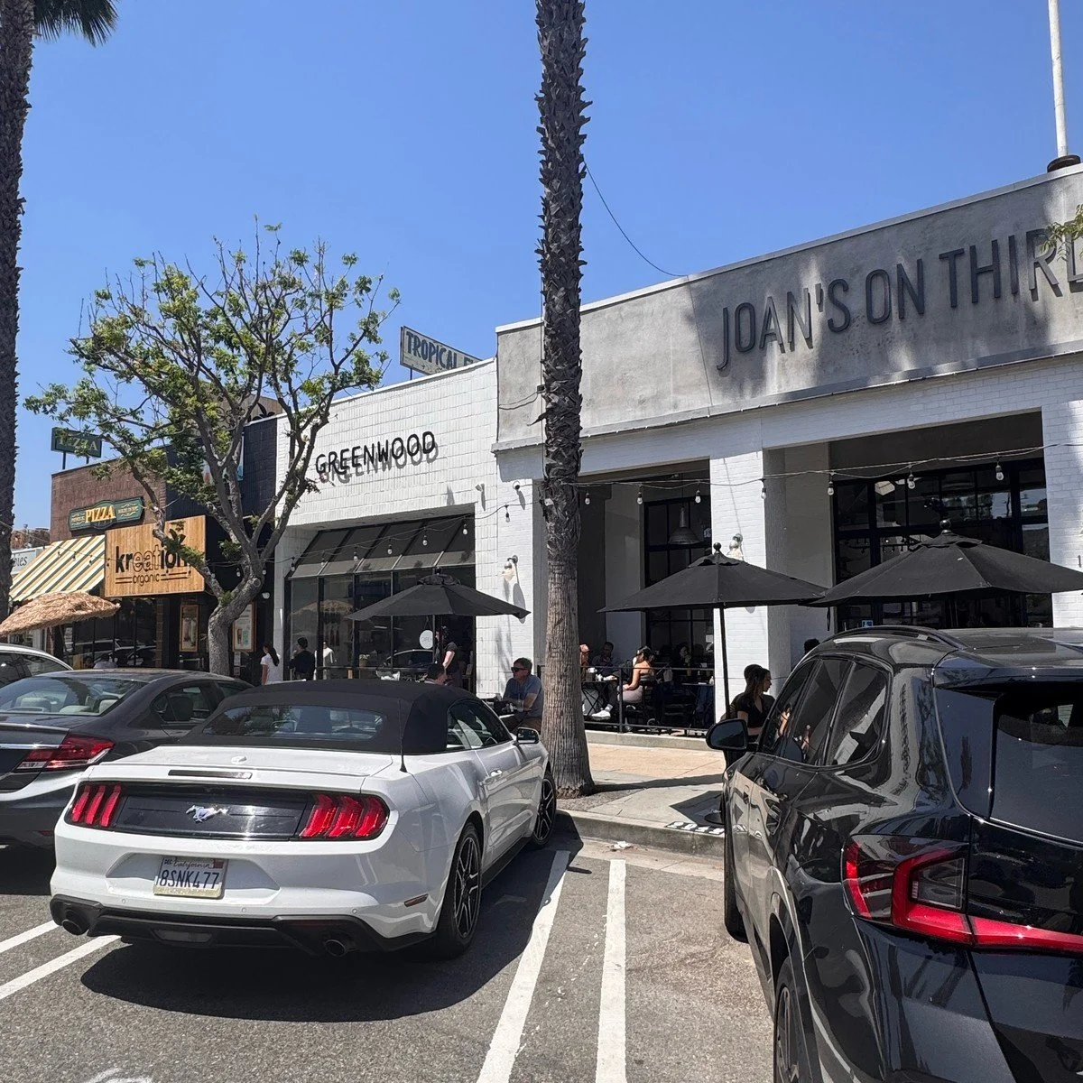 Interior of Joans on Third market with tile floor logo in Studio City