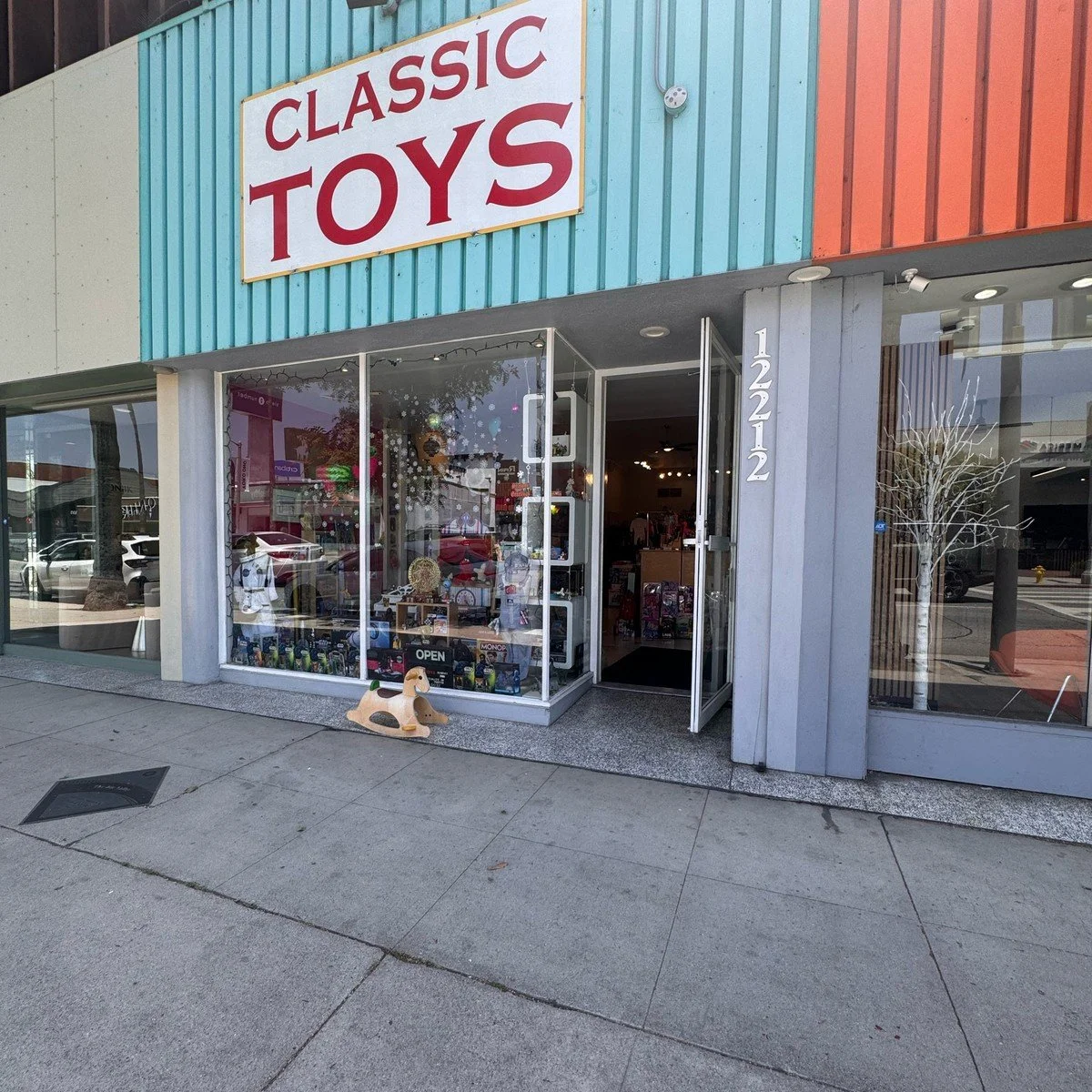 Classic Toys storefront with vintage sign in Studio City