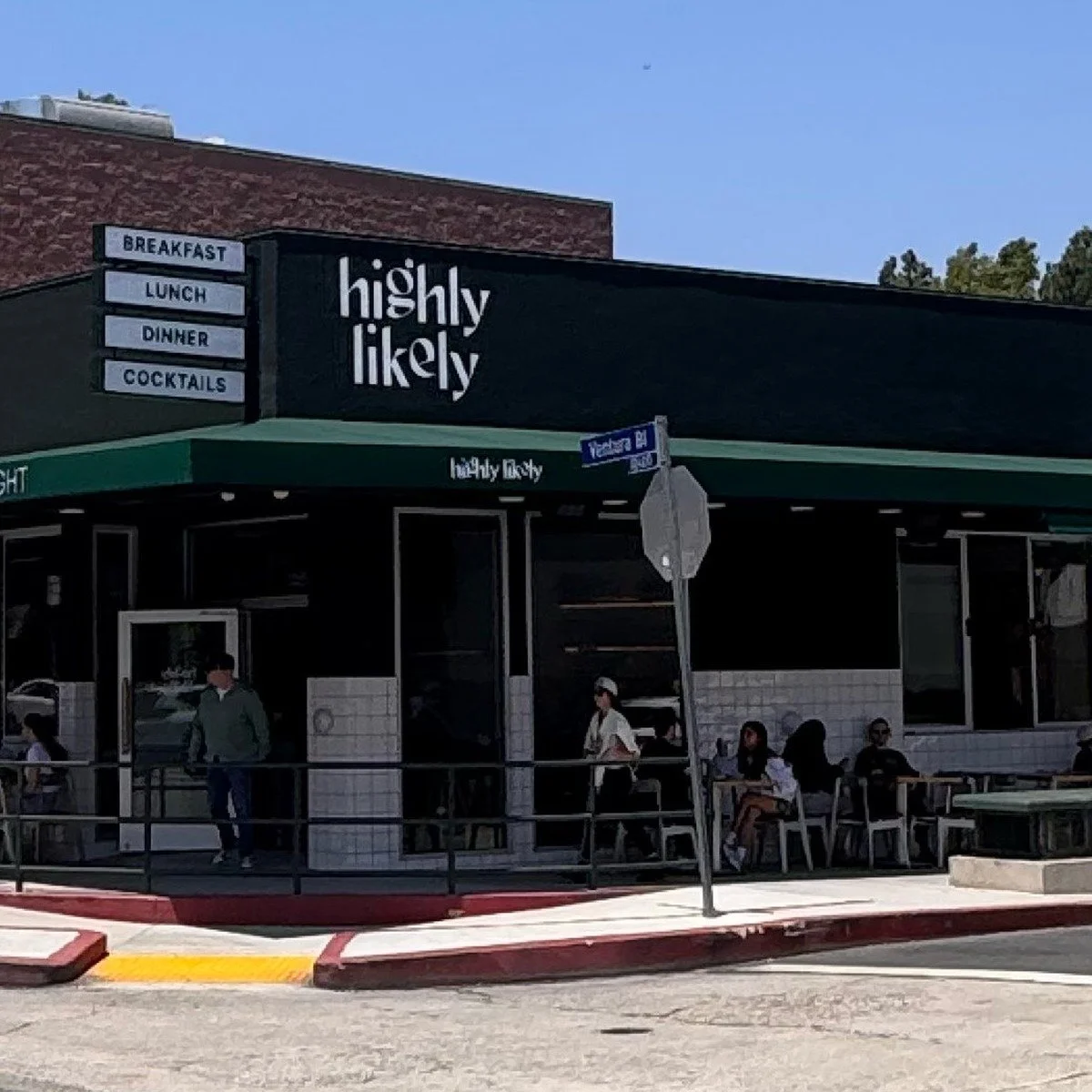 Highly Likely cafe on the corner of Ventura Boulevard in Studio City