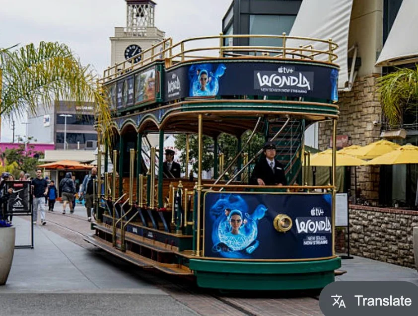 Trolley at The Grove shopping center