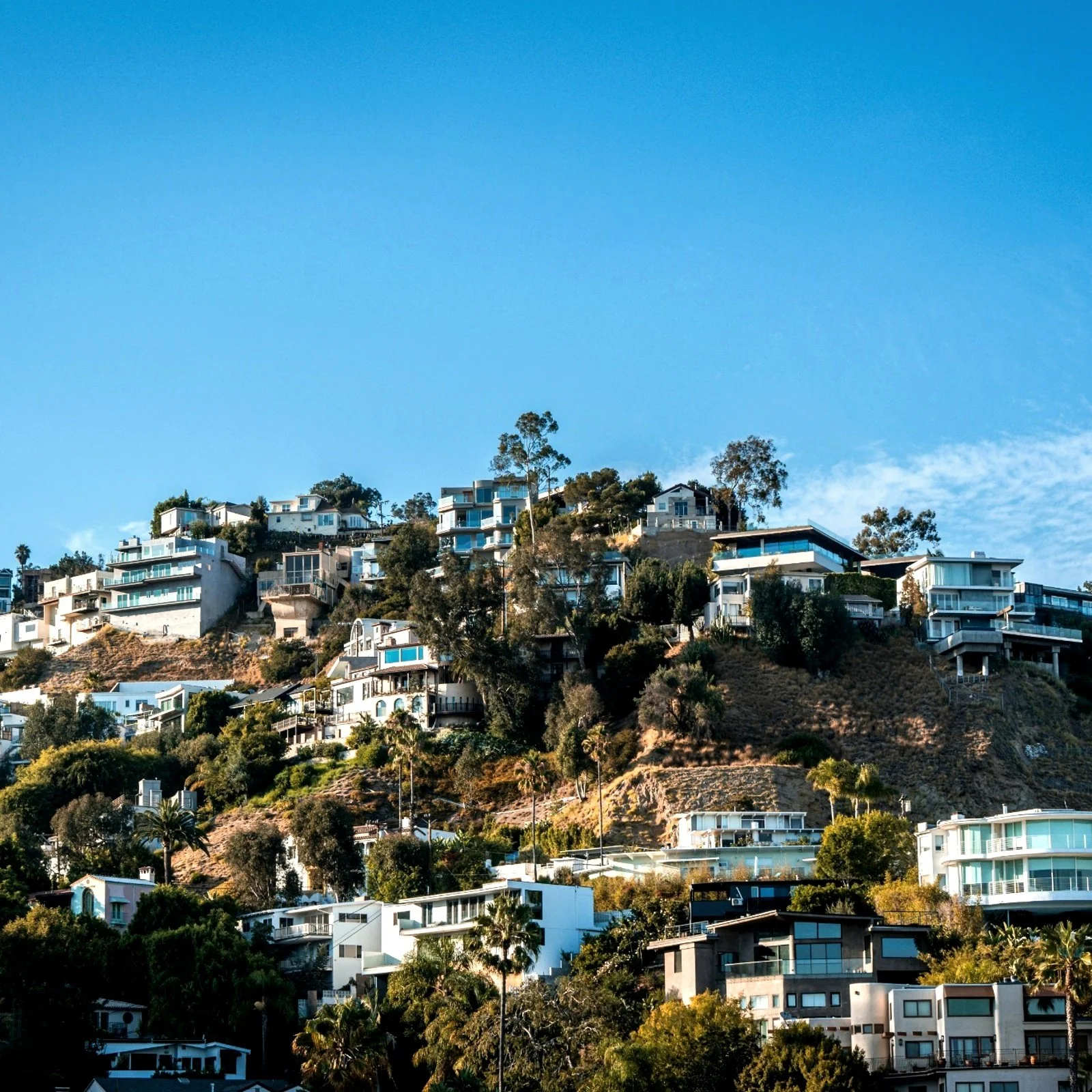 Modern homes in the Hollywood Hills