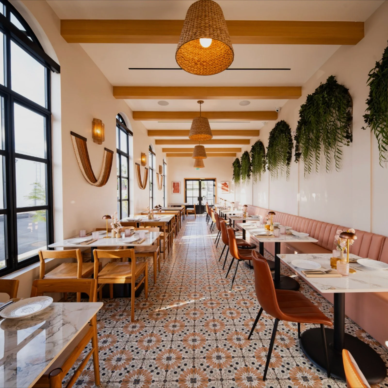 Popular restaurant interior in Encino