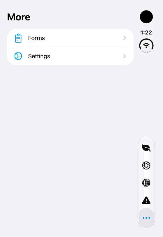 Find the main features: genuine looping iPhone Duo recording at half speed