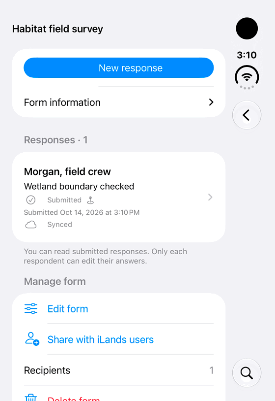 Invite form respondents: genuine looping iPhone Duo recording at half speed
