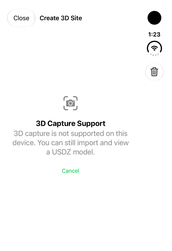 Check 3D Site capture support: genuine looping iPhone Duo recording at half speed