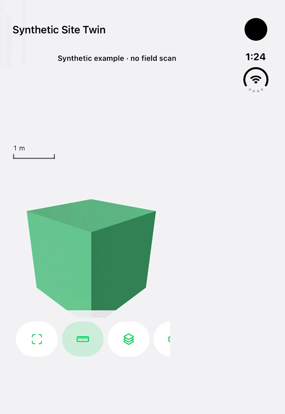 View Site Digital Twins: genuine looping iPhone Duo recording at half speed