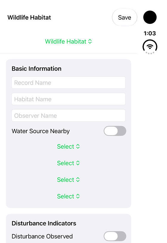 Explore Wildlife Habitat fields: genuine looping iPhone Duo recording at half speed