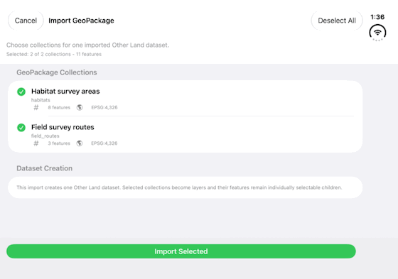 Import and export GeoPackage: genuine looping iPhone Duo recording at half speed
