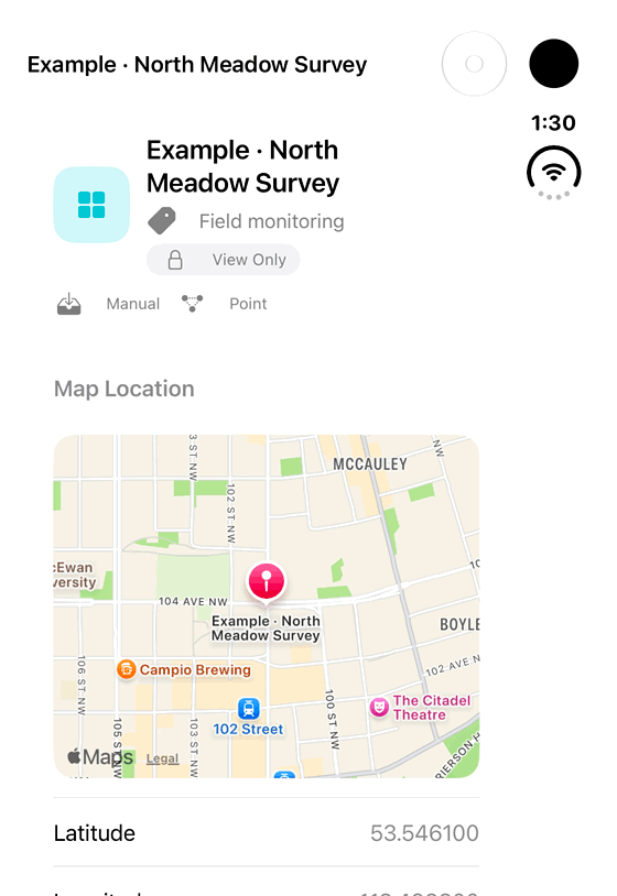 Create and share a land PDF report: genuine looping iPhone Duo recording at half speed