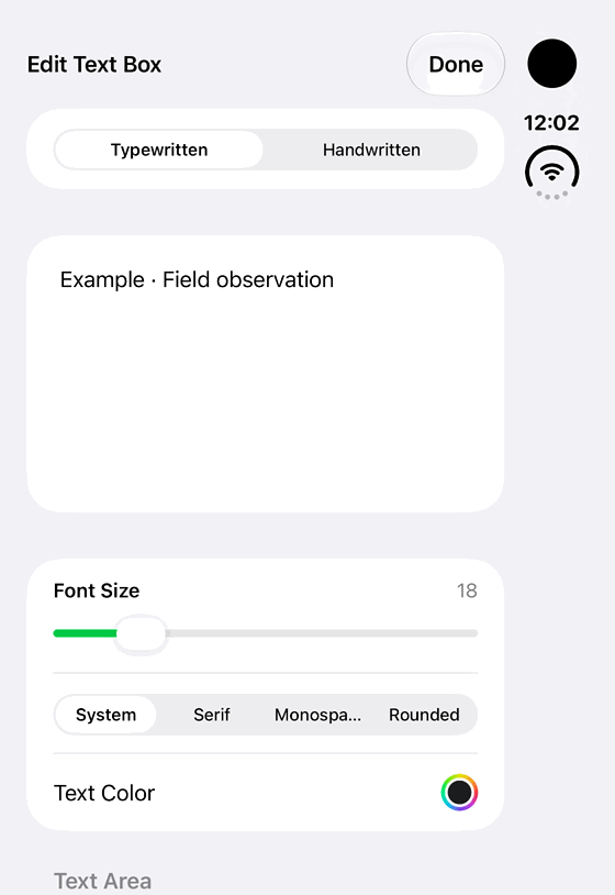 Add context with Presentation Canvas: genuine looping iPhone Duo recording at half speed