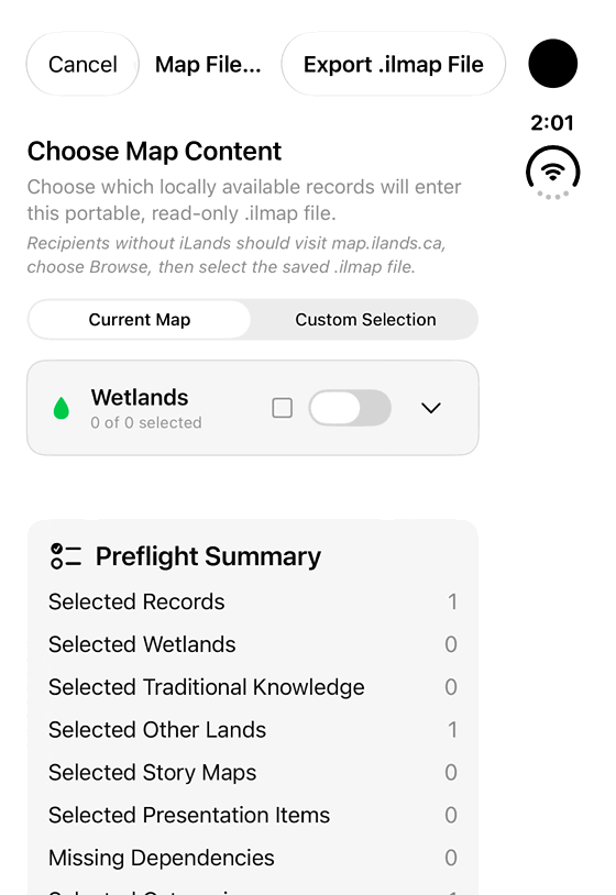 Save and open an iLands Map File: genuine looping iPhone Duo recording at half speed