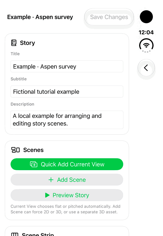 Create a Story Map: genuine looping iPhone Duo recording at half speed