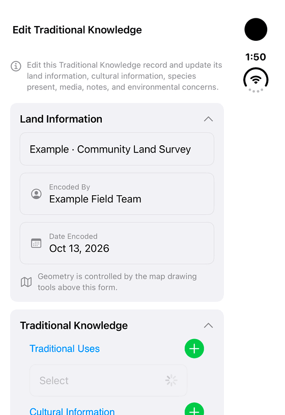 Record Traditional Knowledge responsibly: genuine looping iPhone Duo recording at half speed