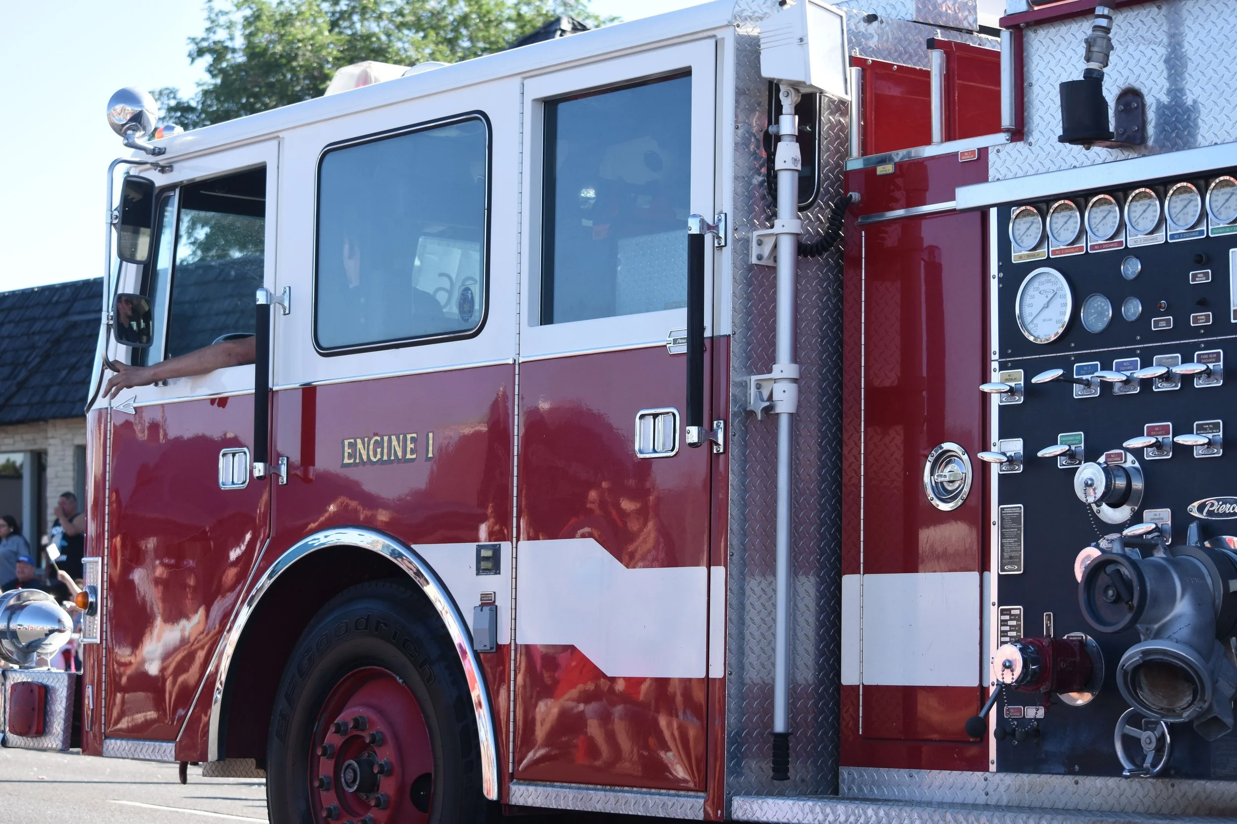 Close-up of a rural Montana fire engine — the crews do their part; a wildfire self-defense plan is how your home does its part